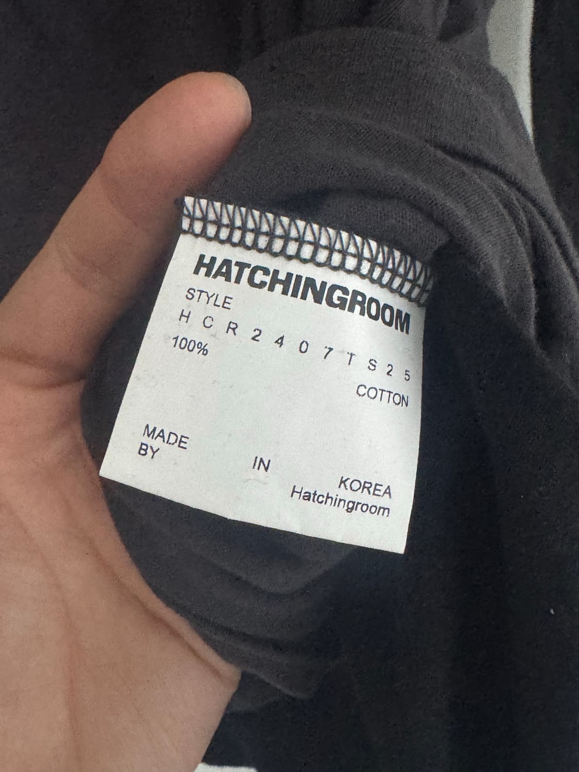 해칭룸 Two Face Tee Charcoal/Black[3] 상품이미지5