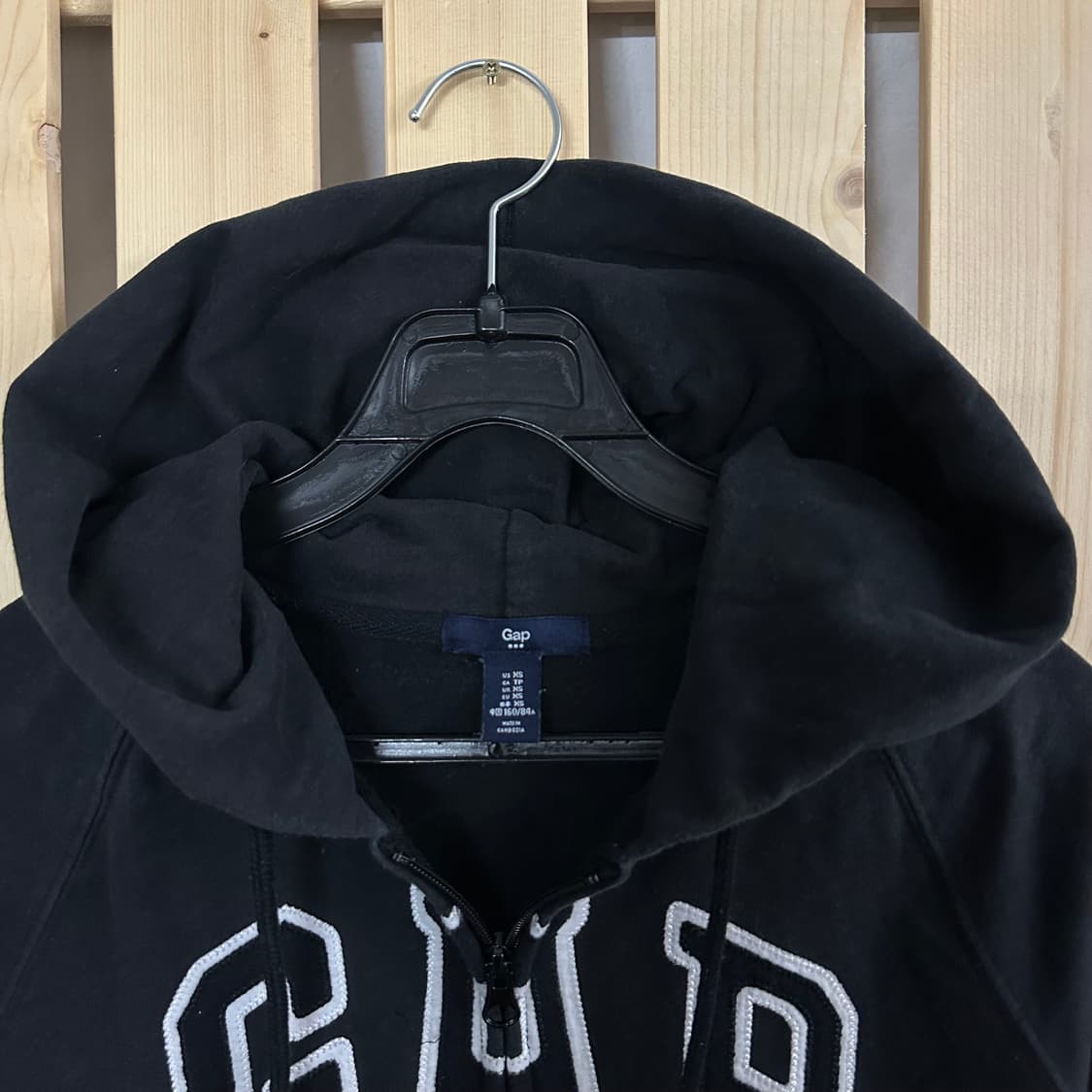 (S) GAP 갭 블랙 후드집업 상품이미지4