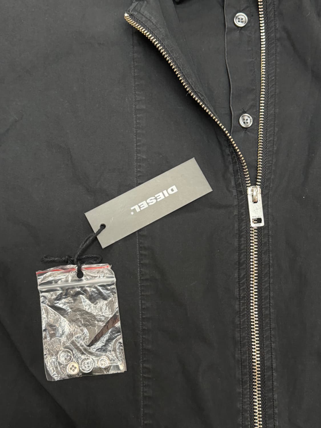 Diesel black shirts layered zip-up XL 상품이미지3