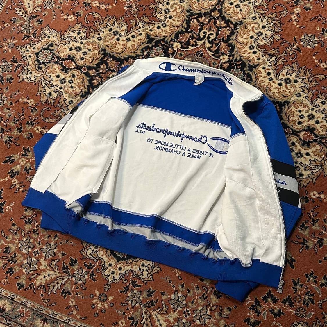 챔피온 90s 올드스쿨 트랙탑 자켓 USA (L) 상품이미지8