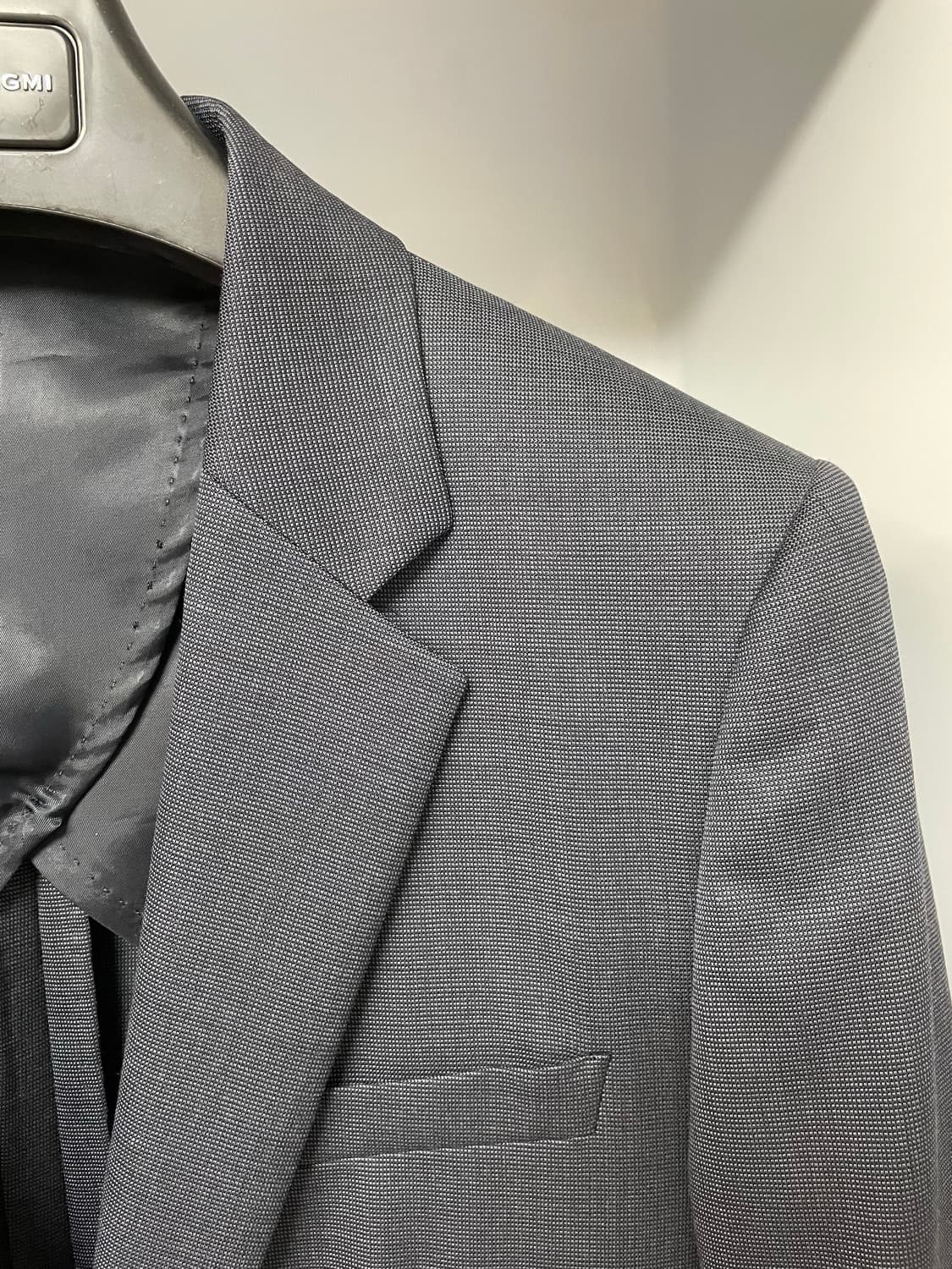 솔리드옴므 봄가을 네이비 패턴 블레이져 95사이즈 상품이미지3