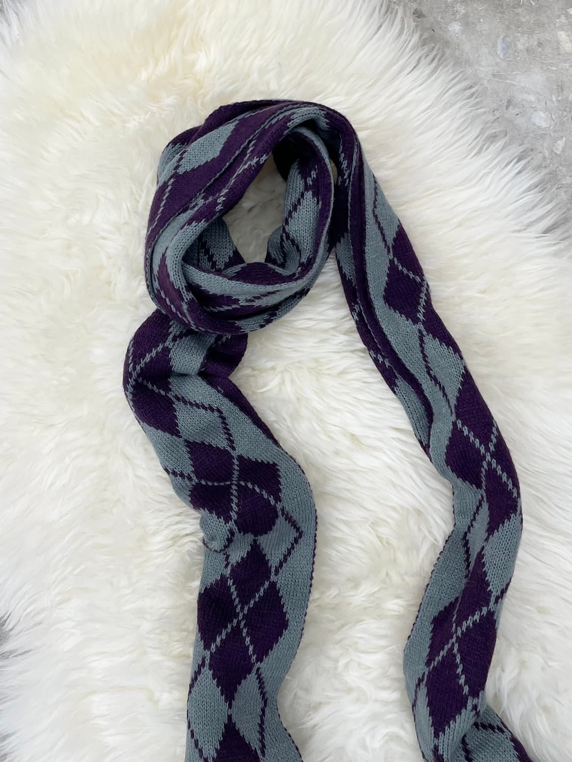 아가일 니트 머플러 상품이미지5