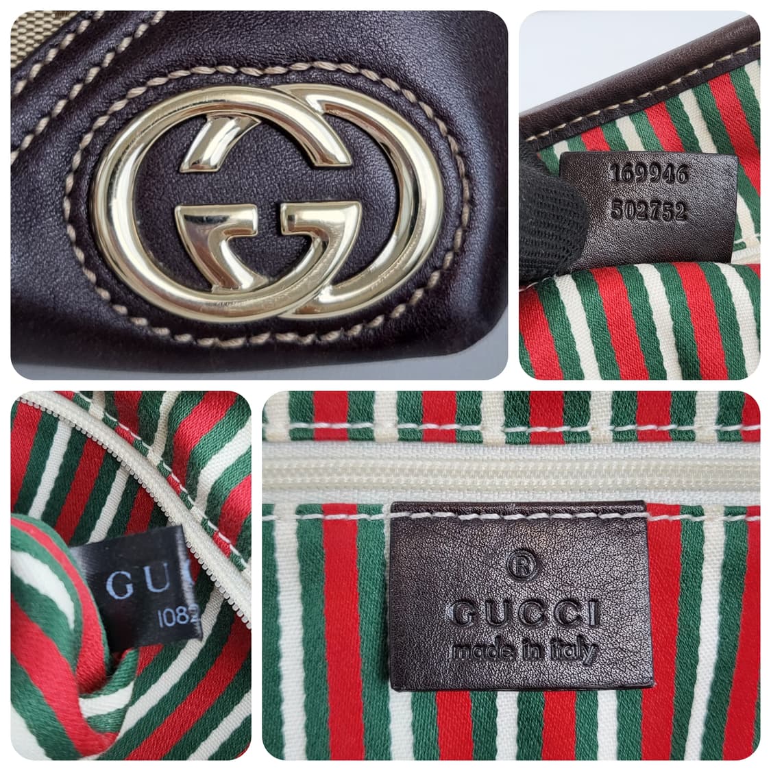 정품 구찌 169946 브릿 인터로킹 자가드 숄더백 상품이미지9