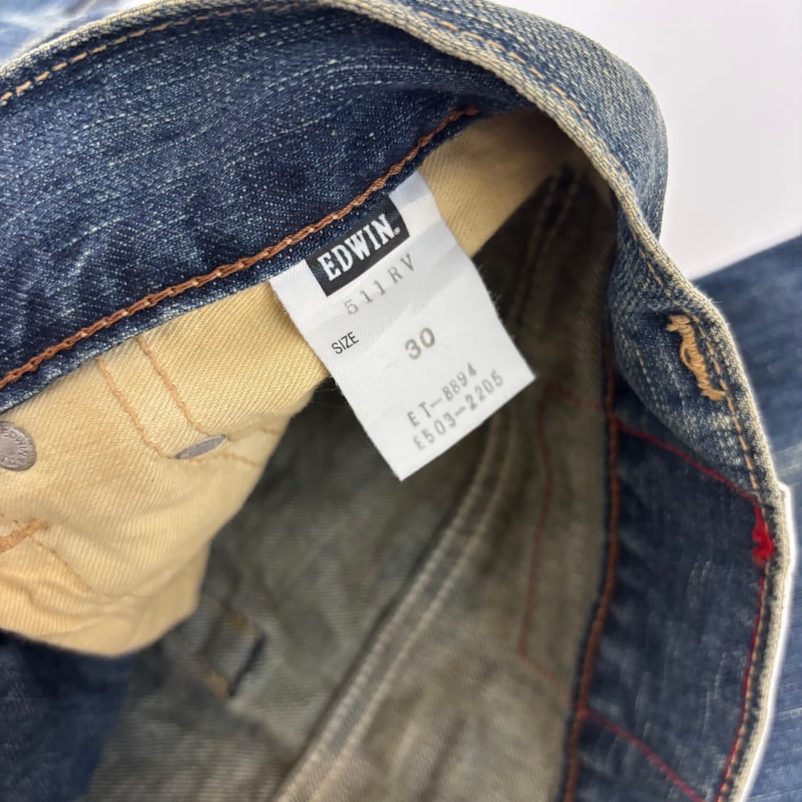 에드윈(EDWIN) 511RV 레벨 빈티지 워싱 데님 상품이미지9