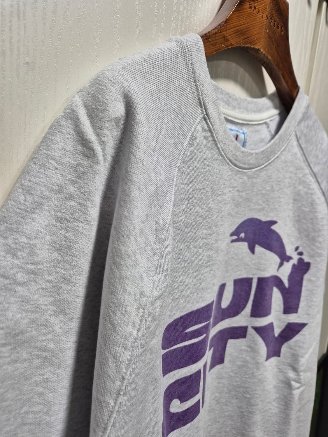 (세일)(새상품)썬시티 반팔 맨투맨 티셔츠 회색 상품이미지4