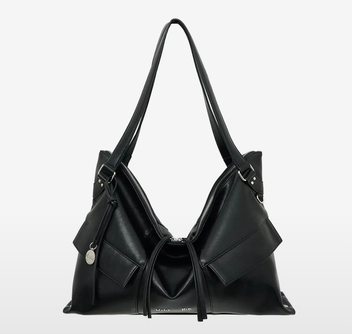 마뗑킴 WIDE NEMO BIG SHOULDER BAG IN BLACK 상품이미지2