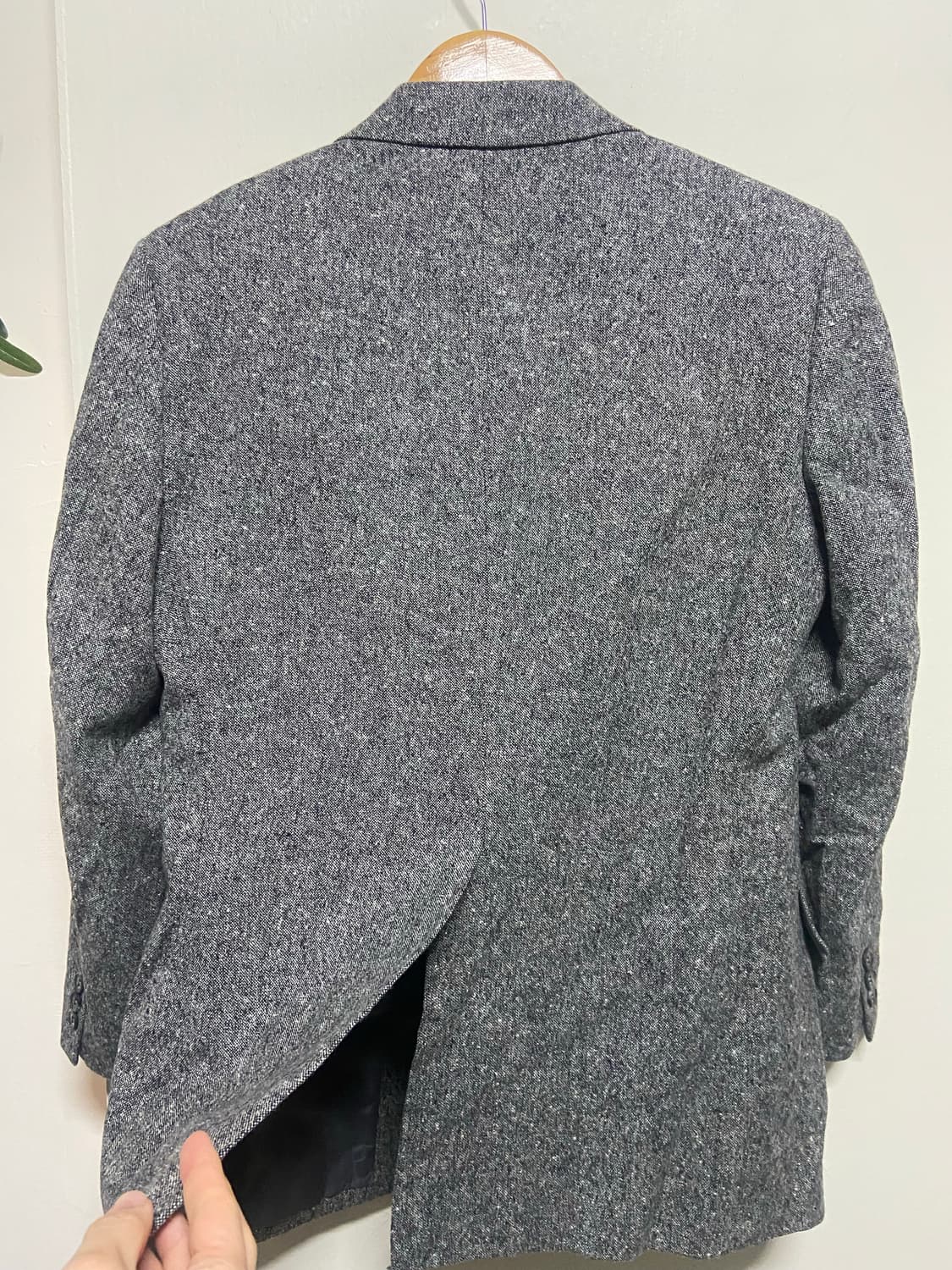 울 체크 블레이저 상품이미지5