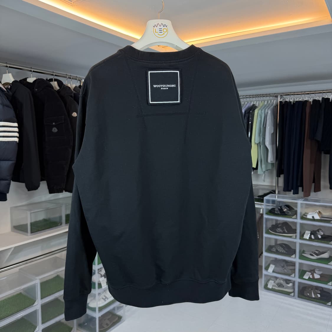 우영미 스퀘우 라벨 맨투맨 상품이미지2