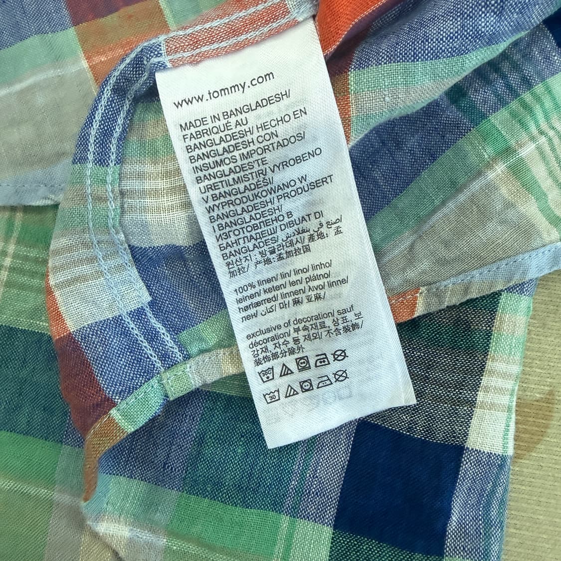 (XL)타미힐피거 Tommy hilfiger 체크린넨셔츠 상품이미지3