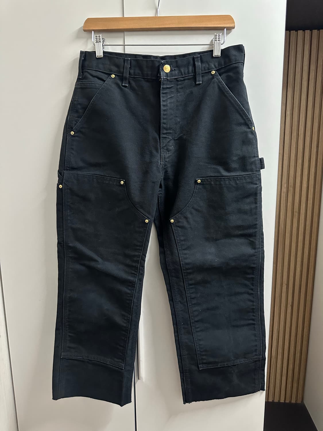 칼하트 B01-M 더블니 워크 팬츠 30x30 블랙 상품이미지1