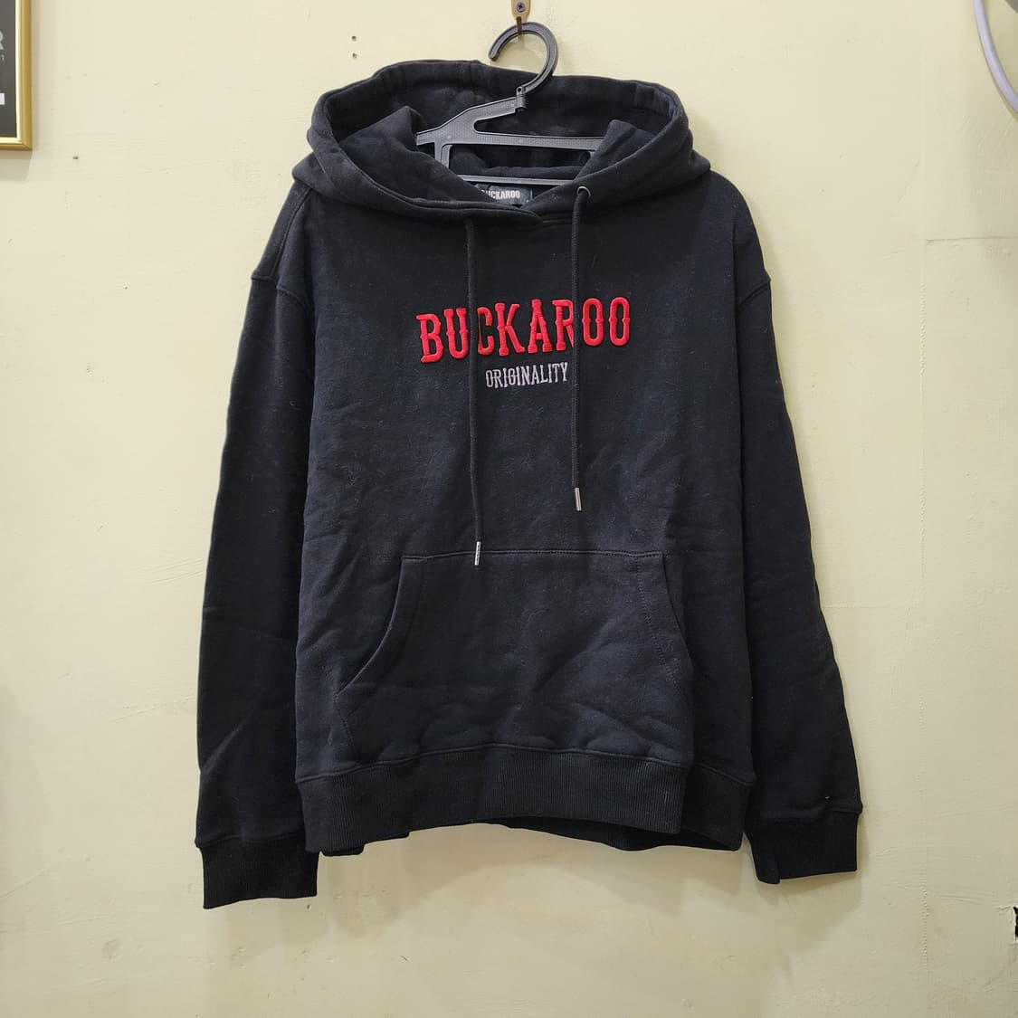 [S] BUCKAROO 오리지널리티 로고 후드티 (블랙) 상품이미지1