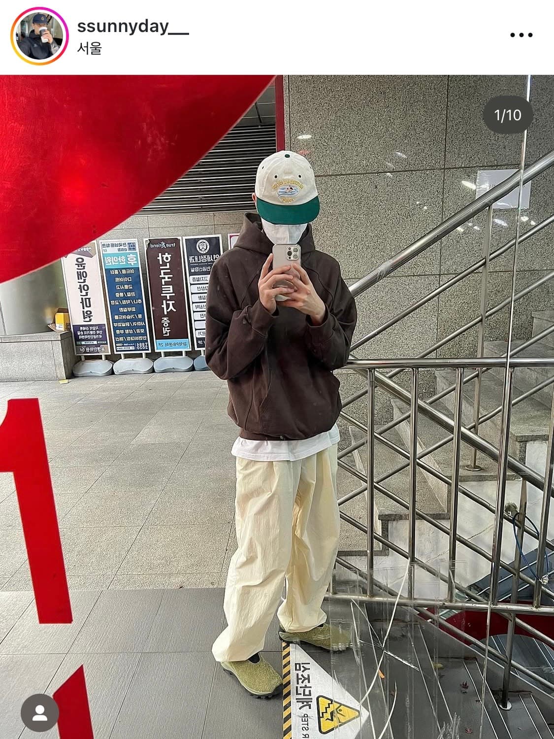 (심의선님 사진) 아넥도트 후드티 S 브라운 상품이미지1