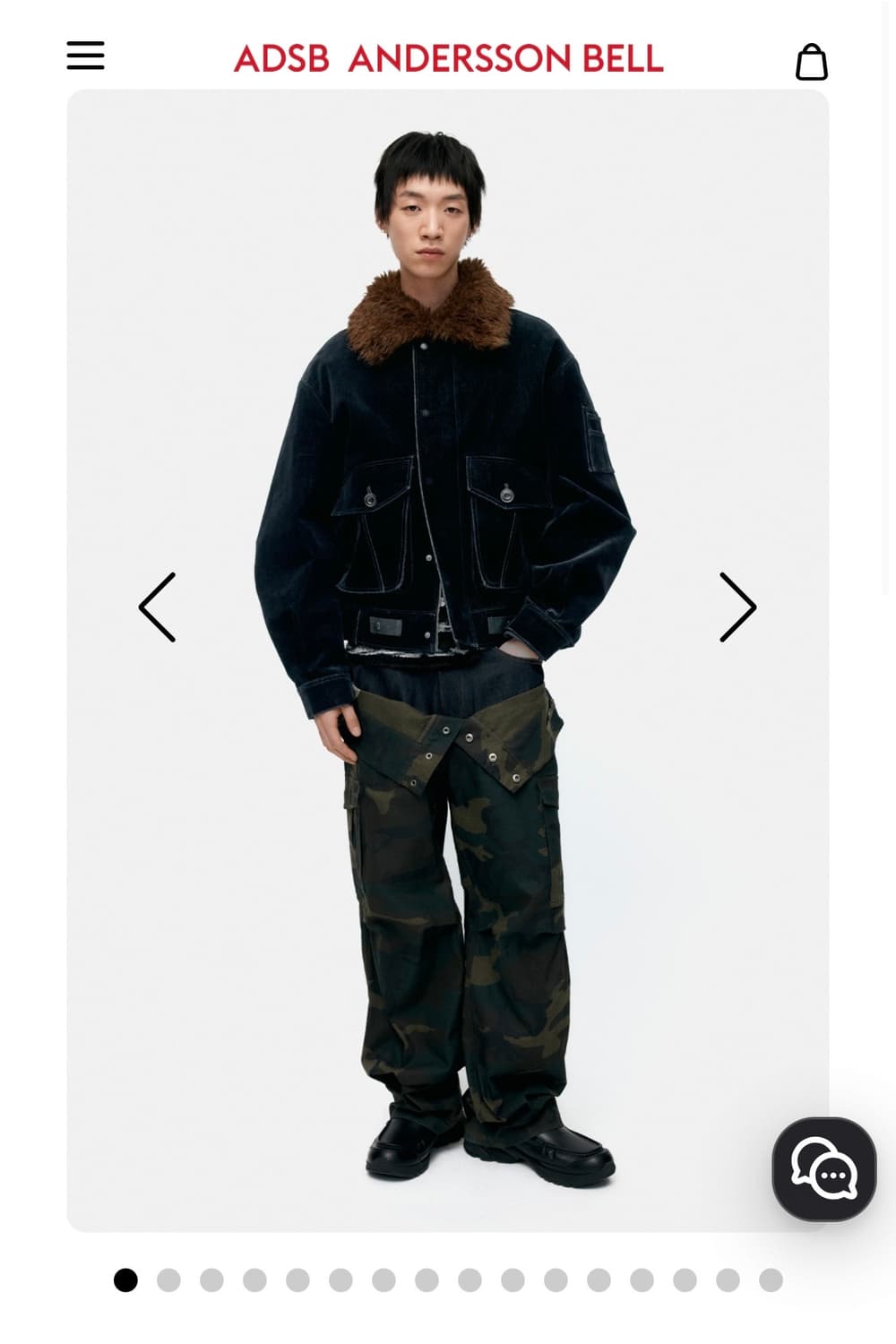 앤더슨벨 미쿠스 벨벳 봄버자켓 S사이즈 새상품 상품이미지2