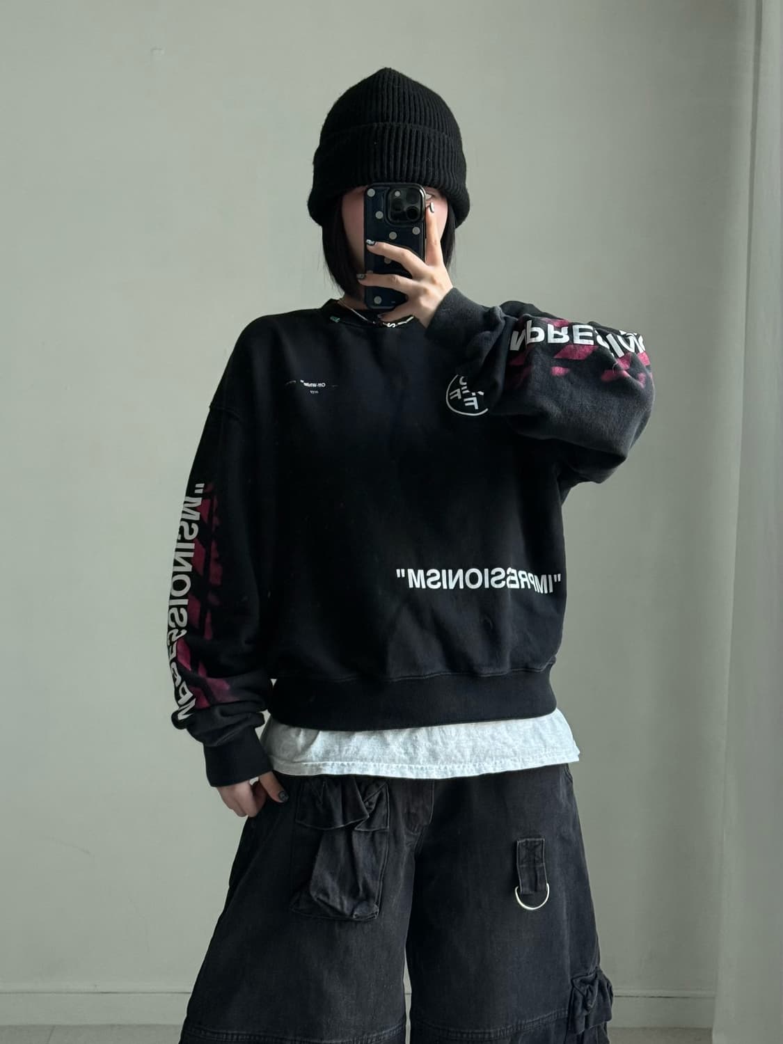 19ss 오프화이트 스탠실 애로우 맨투맨 상품이미지1