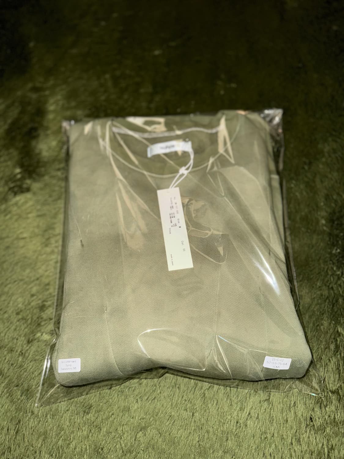 [M] SULVAM 설밤 핸드 다잉 다트 디테일 스웻셔츠 올리브 상품이미지10