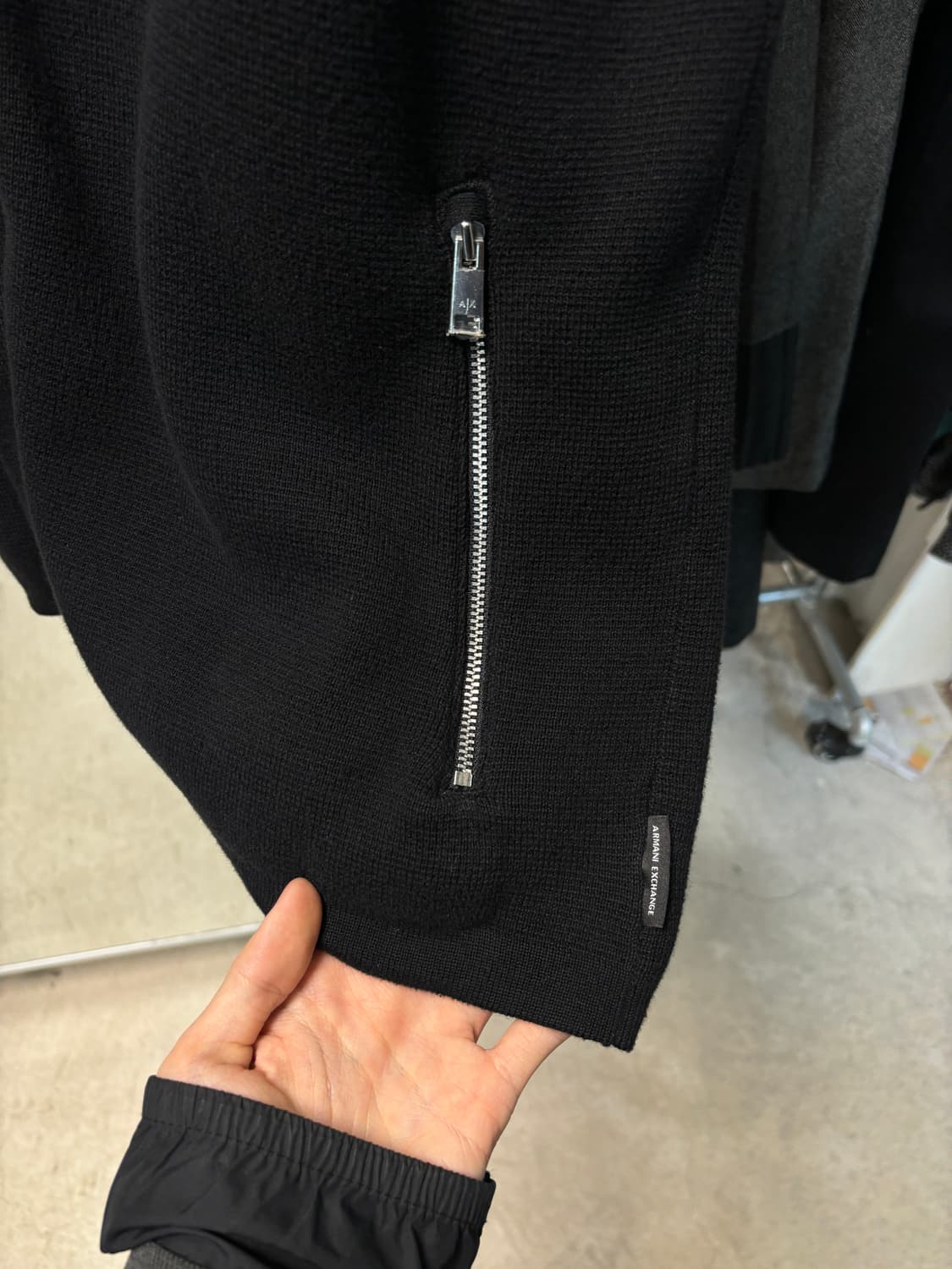 아르마니 익스체인지 히든후드 니트 후드집업 상품이미지8