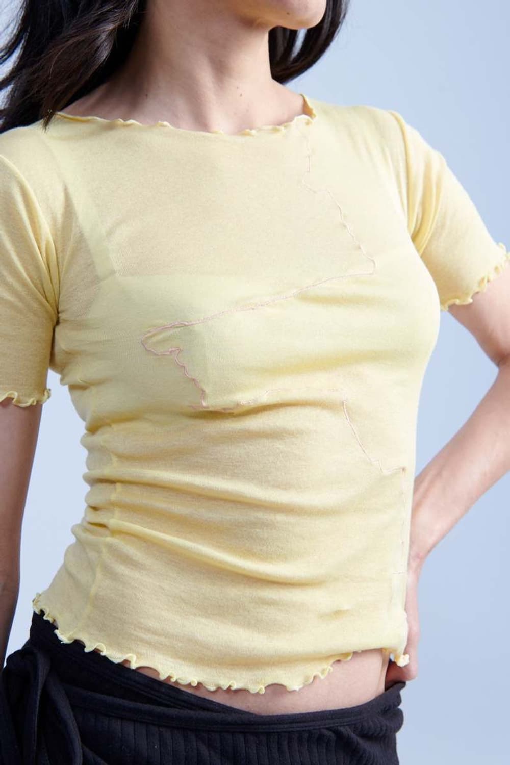 BASERANGE Gerrymandered Tee in OneYellow 상품이미지2