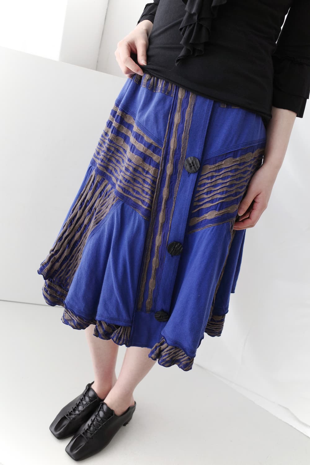 eiko kondo) button stripe skirt 상품이미지6