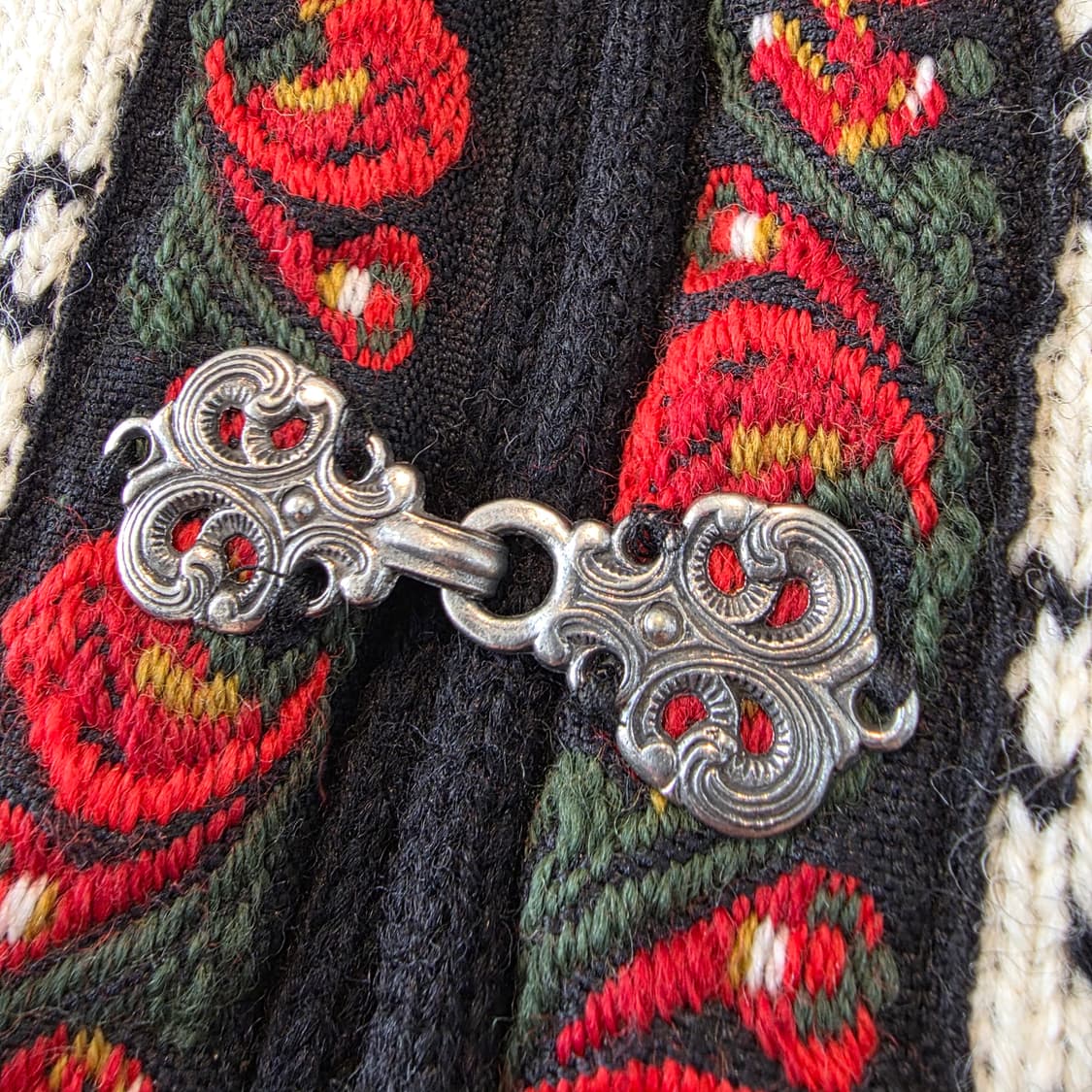 노르웨이 스예벨란드 노르딕 자수 울 100 빈티지 니트 가디건 상품이미지7