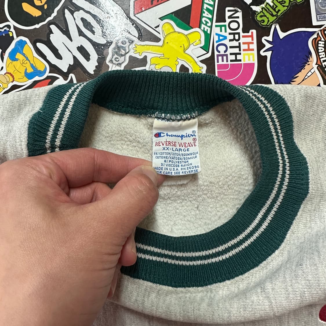 90s USA 챔피온 리버스위브 링거 스웻셔츠 XL 상품이미지10