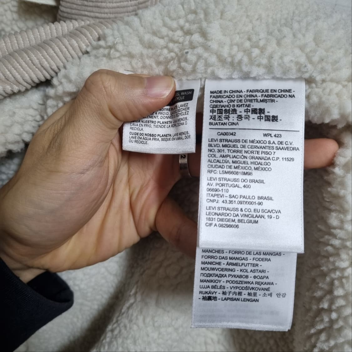 리바이스 코듀로이 쉐르파 코치 자켓 상품이미지5