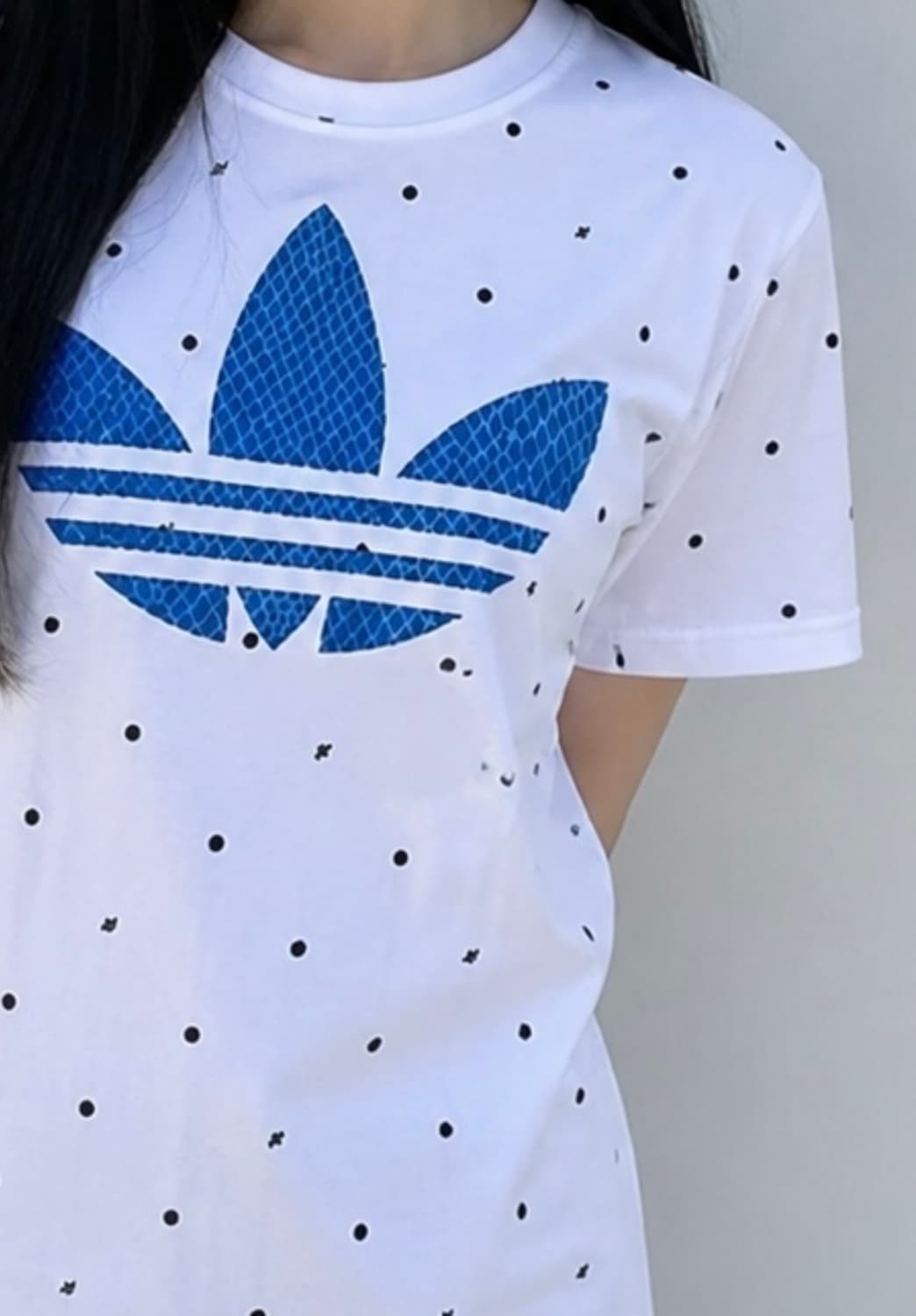 아디다스 도트 반팔 화이트 L 상품이미지1