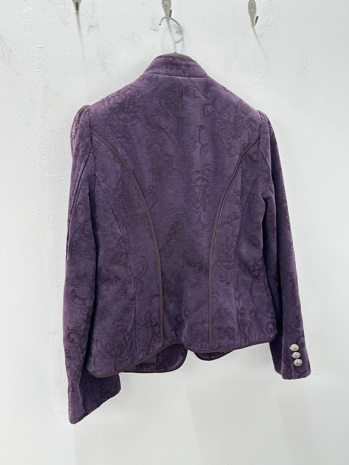 vintage purple embossed jacquard jacket 상품이미지6