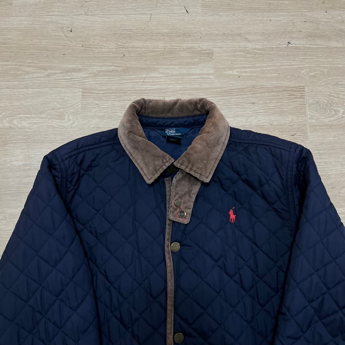 폴로 랄프로렌 스몰포니 코듀로이 카라 퀼팅자켓 [네이비] L/100 상품이미지2