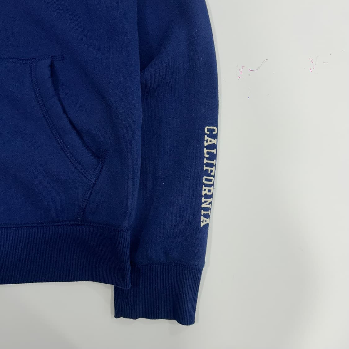 Who A U 후아유 화이트 로고 사이트 포인트 딥블루 후드집업 상품이미지5