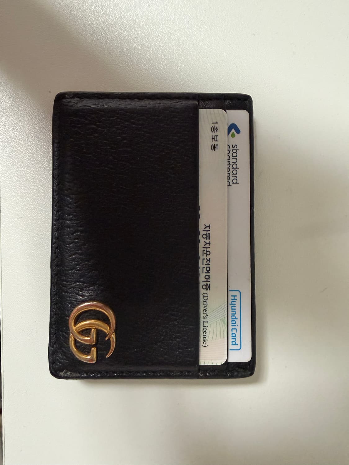 구찌 GG 로고 블랙 카드지갑 상품이미지1