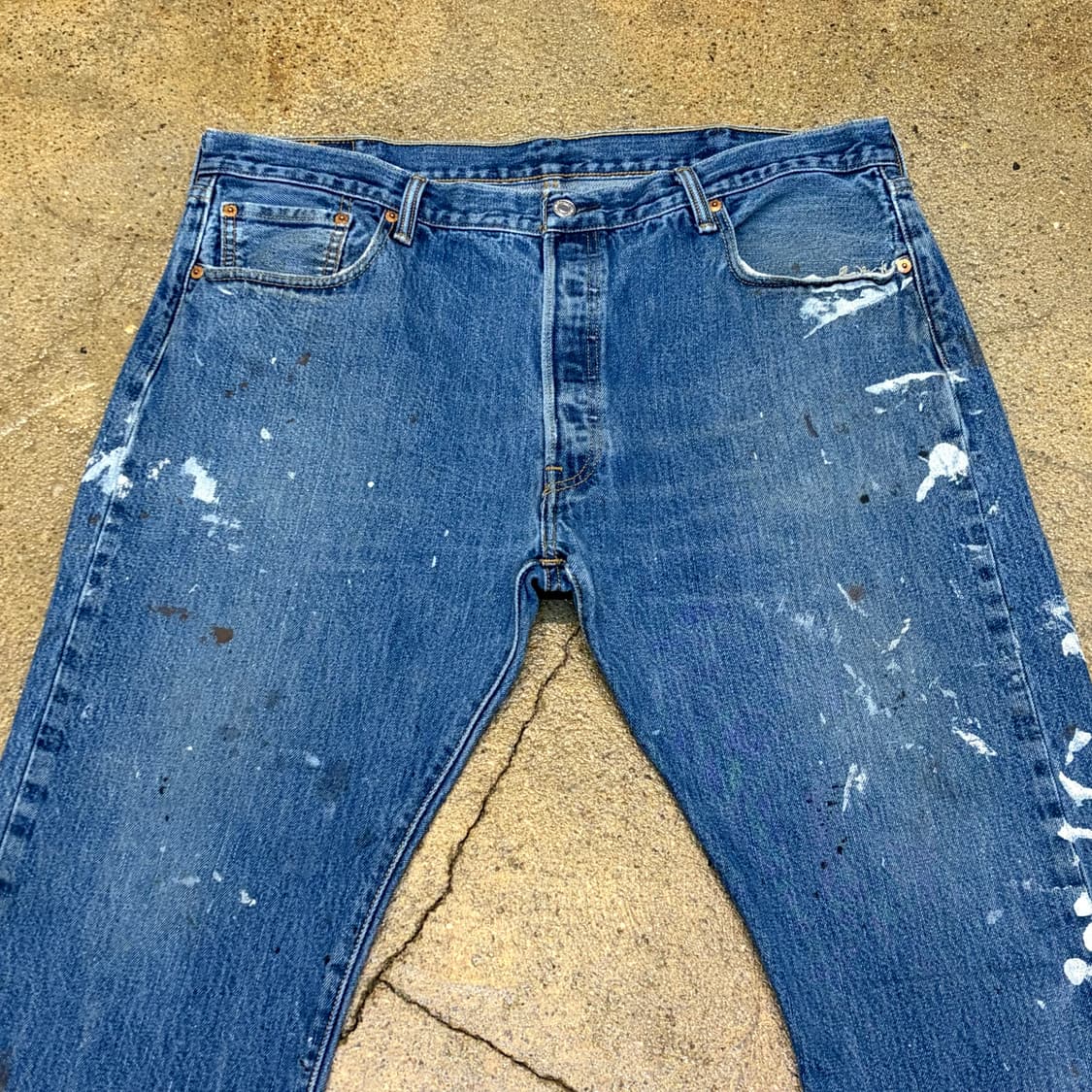00s USA  빈티지 리바이스 501 페인트 청바지 상품이미지2