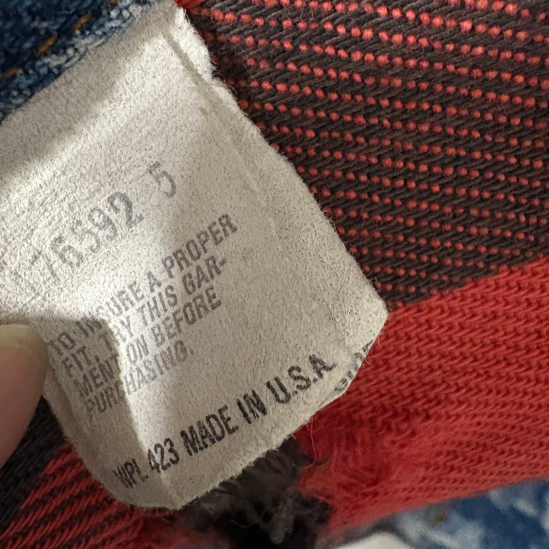 80s 리바이스 체크안감 3세대 데님 트러커 자켓 36 상품이미지8