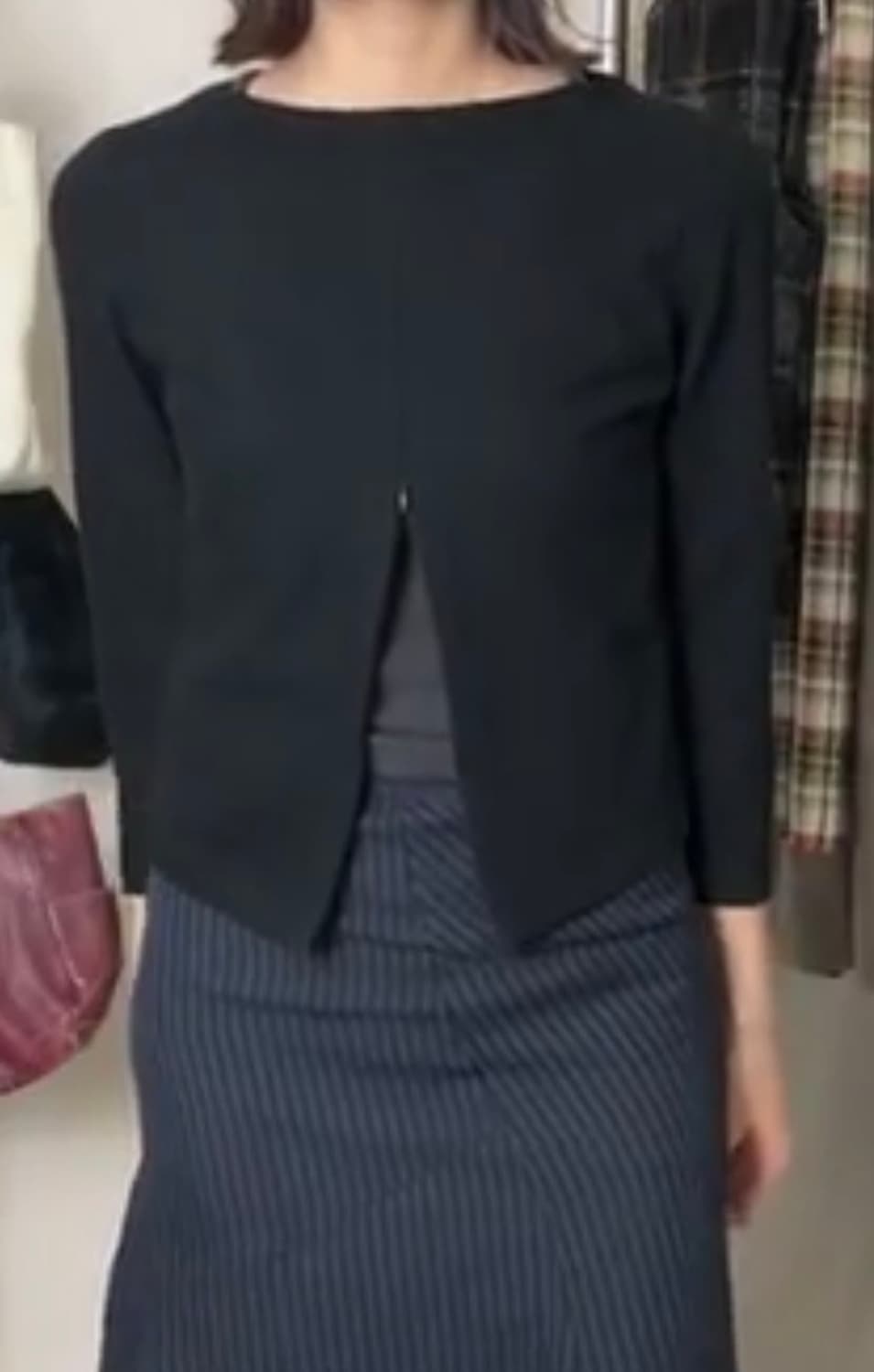 울 지퍼 블라우스  상품이미지2