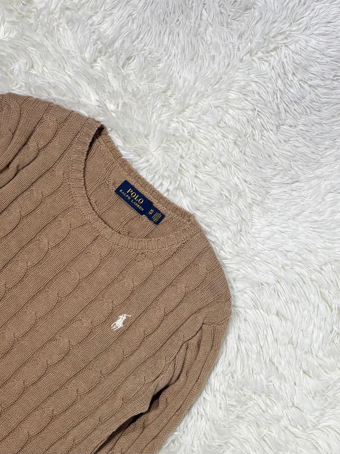 폴로랄프로렌 화이트포니 베이지 케이블 니트 상품이미지4
