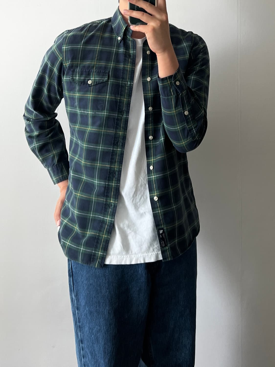 폴로 랄프로렌 원포켓 타탄체크 셔츠 M 상품이미지9