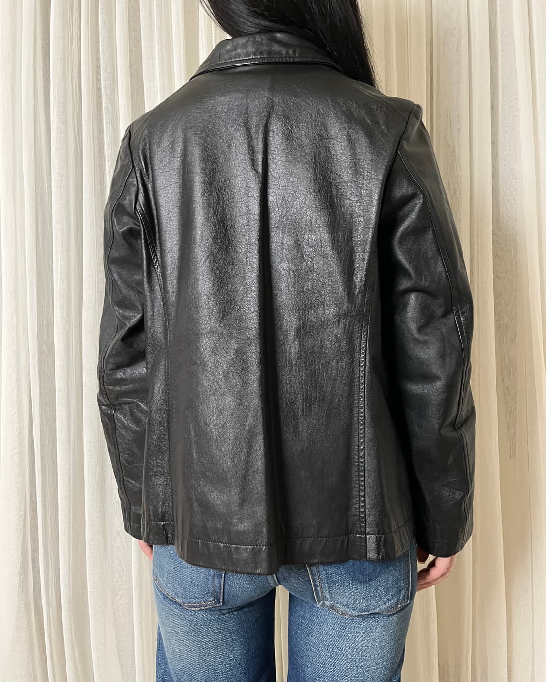 꼼데가르송 레더 더블 숏코트 comme des garcons 양가죽 상품이미지10