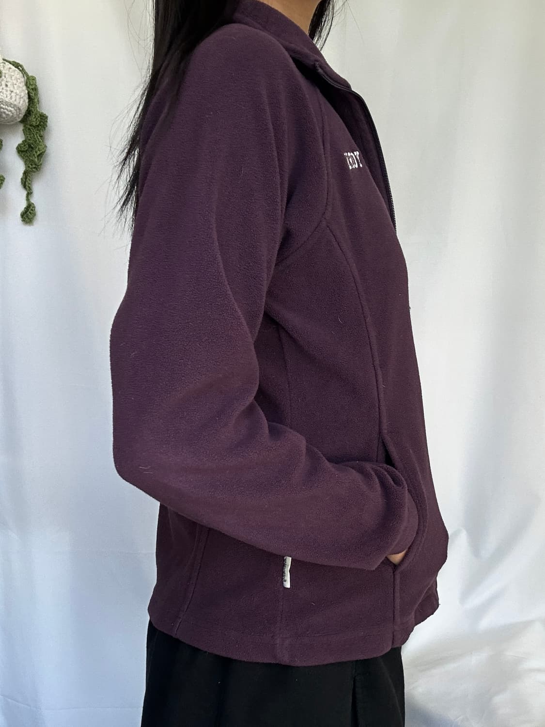 빈티지 퍼플 후리스 집업 상품이미지2