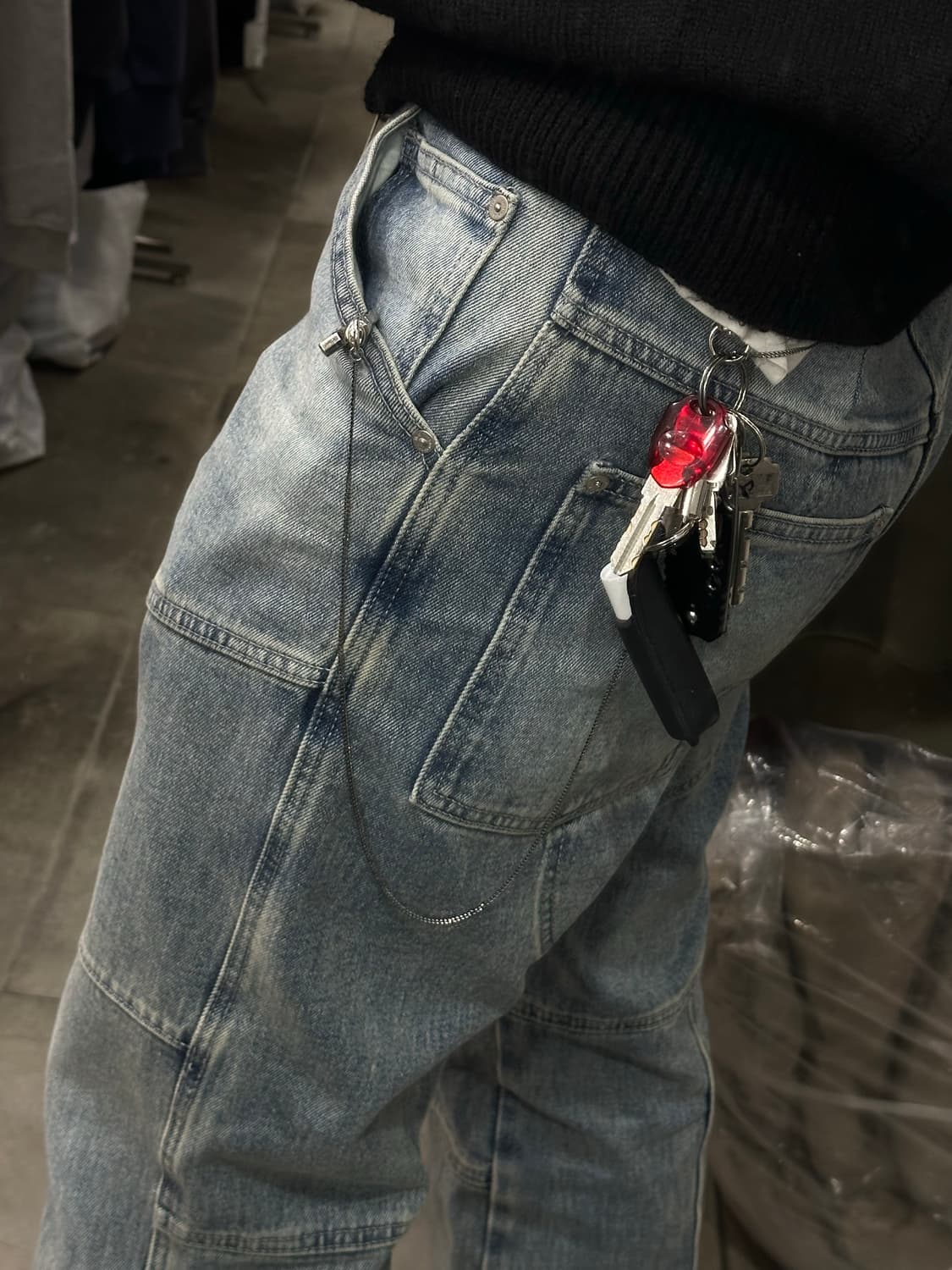 Black minimal chain - 미니멀 바지체인 블랙 상품이미지8