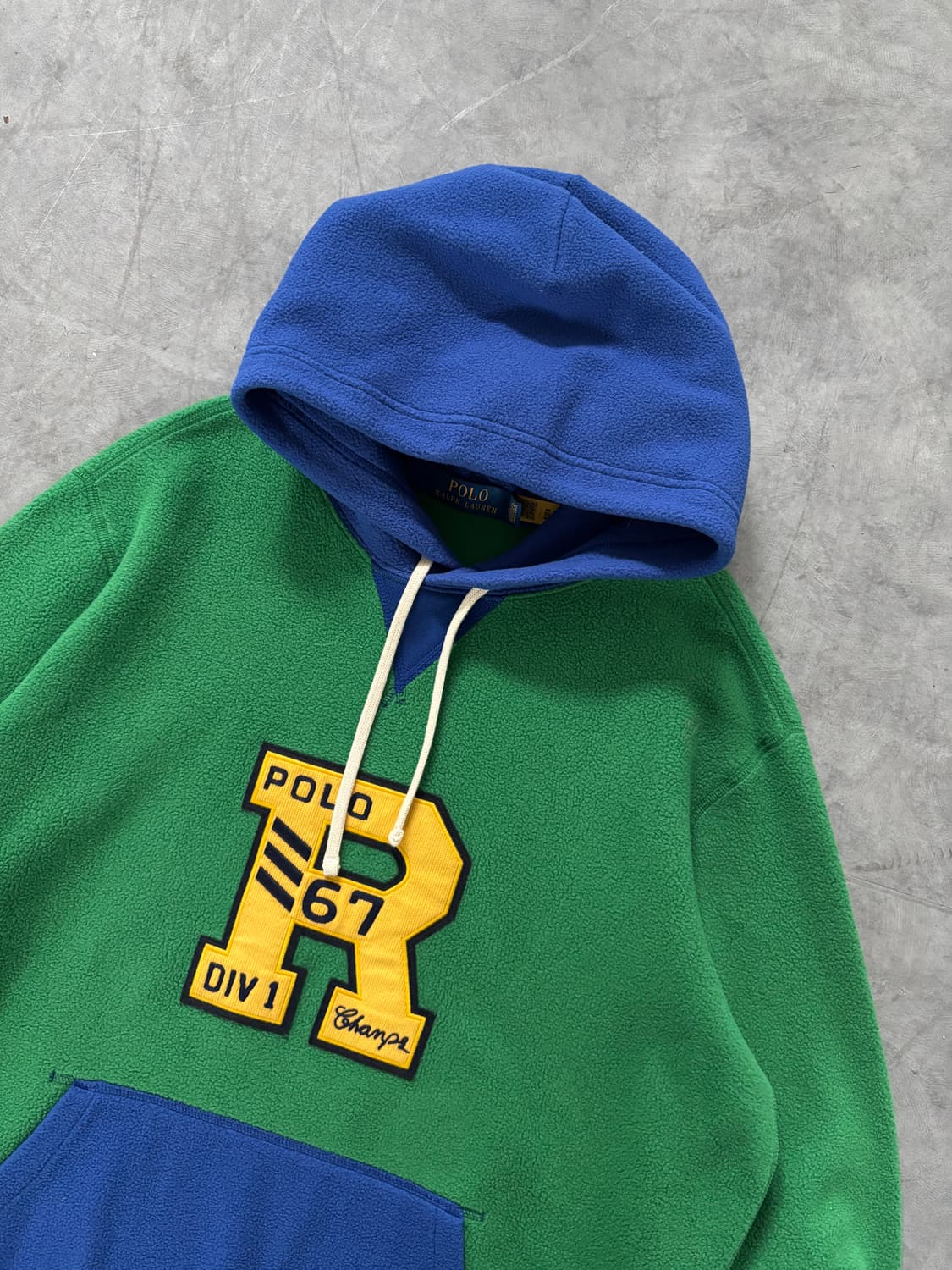 Polo 폴로 랄프로렌 신형라벨 레터맨 그린 플리스 후드 상품이미지4