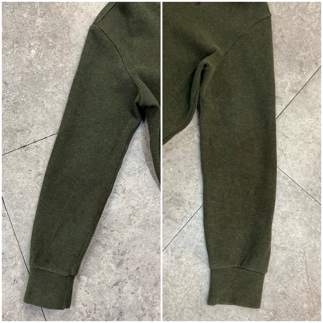 폴로 랄프로렌 엘보우패치 숄카라 니트 그린 S #csz2659  상품이미지6