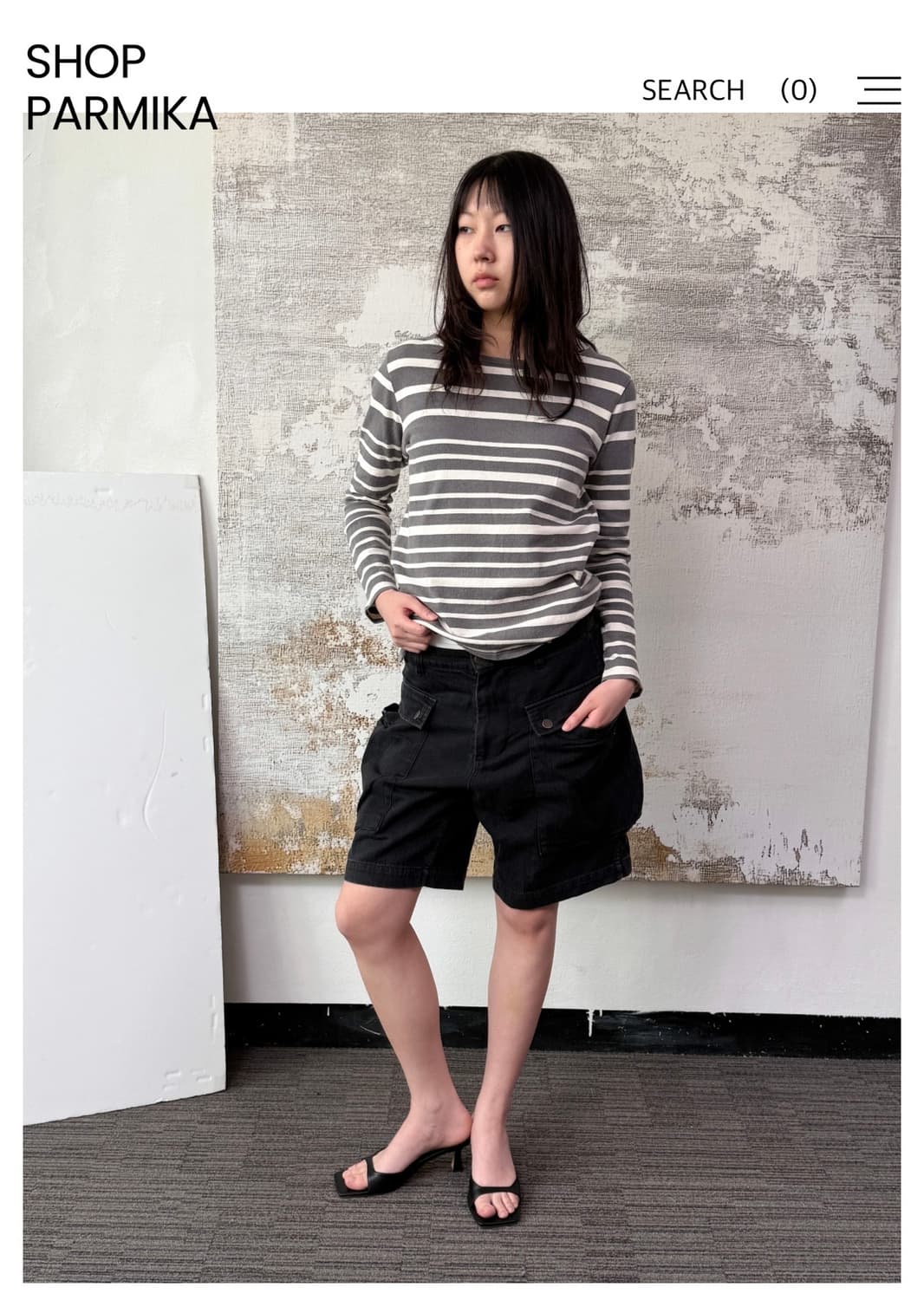 코튼 스트라이프 탑  상품이미지1