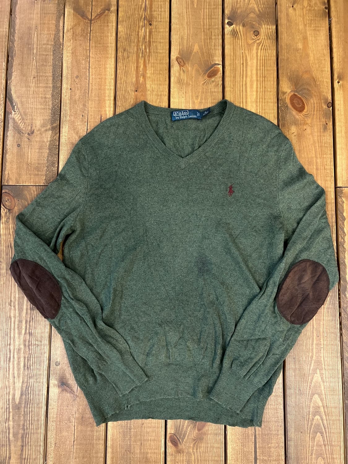 폴로 카키 브이넥 니트  상품이미지6