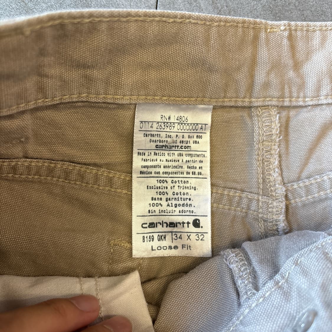 칼하트 오리지널 라이트 베이지 카펜터 팬츠 상품이미지9