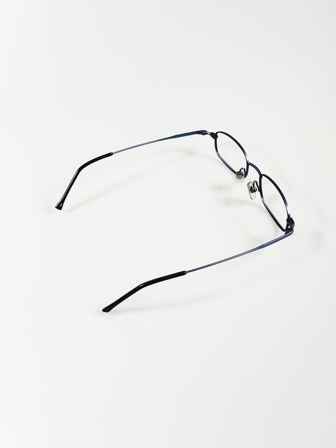 90s MAYFAIR 슬림 스퀘어 블루 메탈 빈티지 안경 상품이미지4