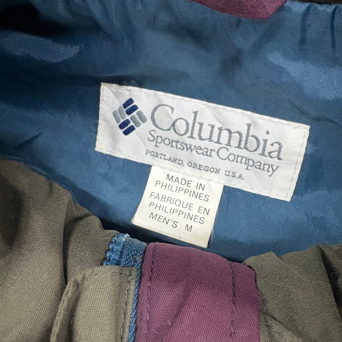 (105)컬럼비아 블루/카키 바람막이 자켓 상품이미지5