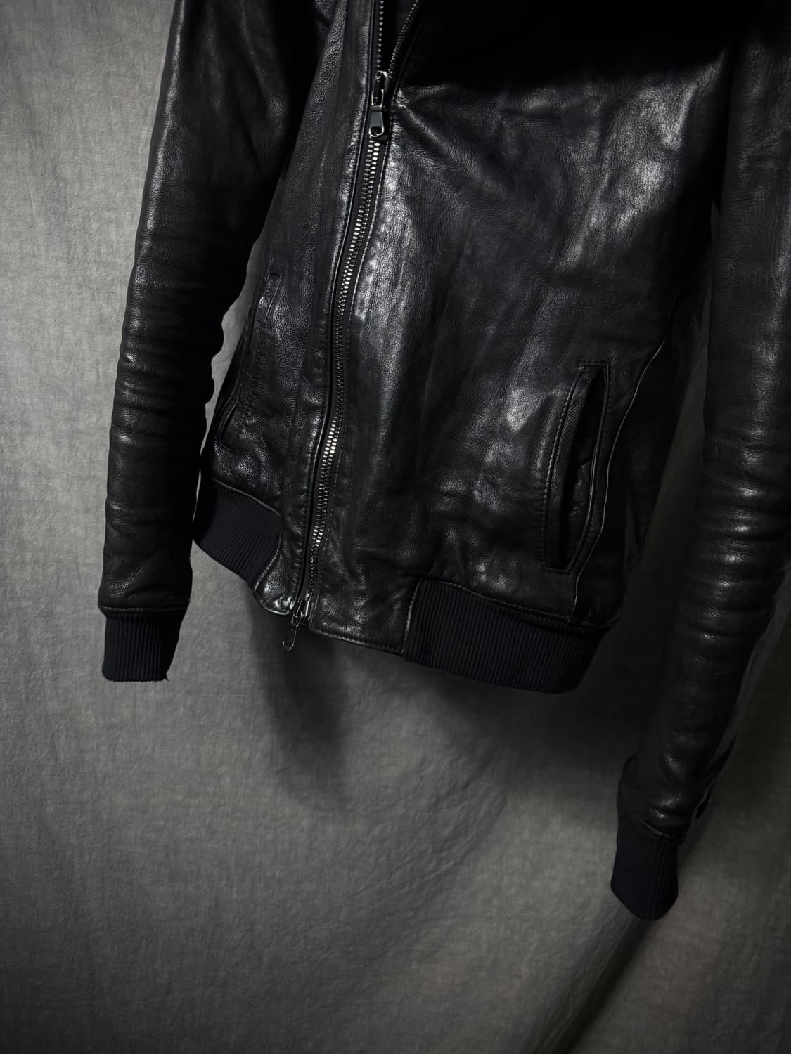 Junhashimoto Asymmetric Zip Leather Jack 상품이미지8