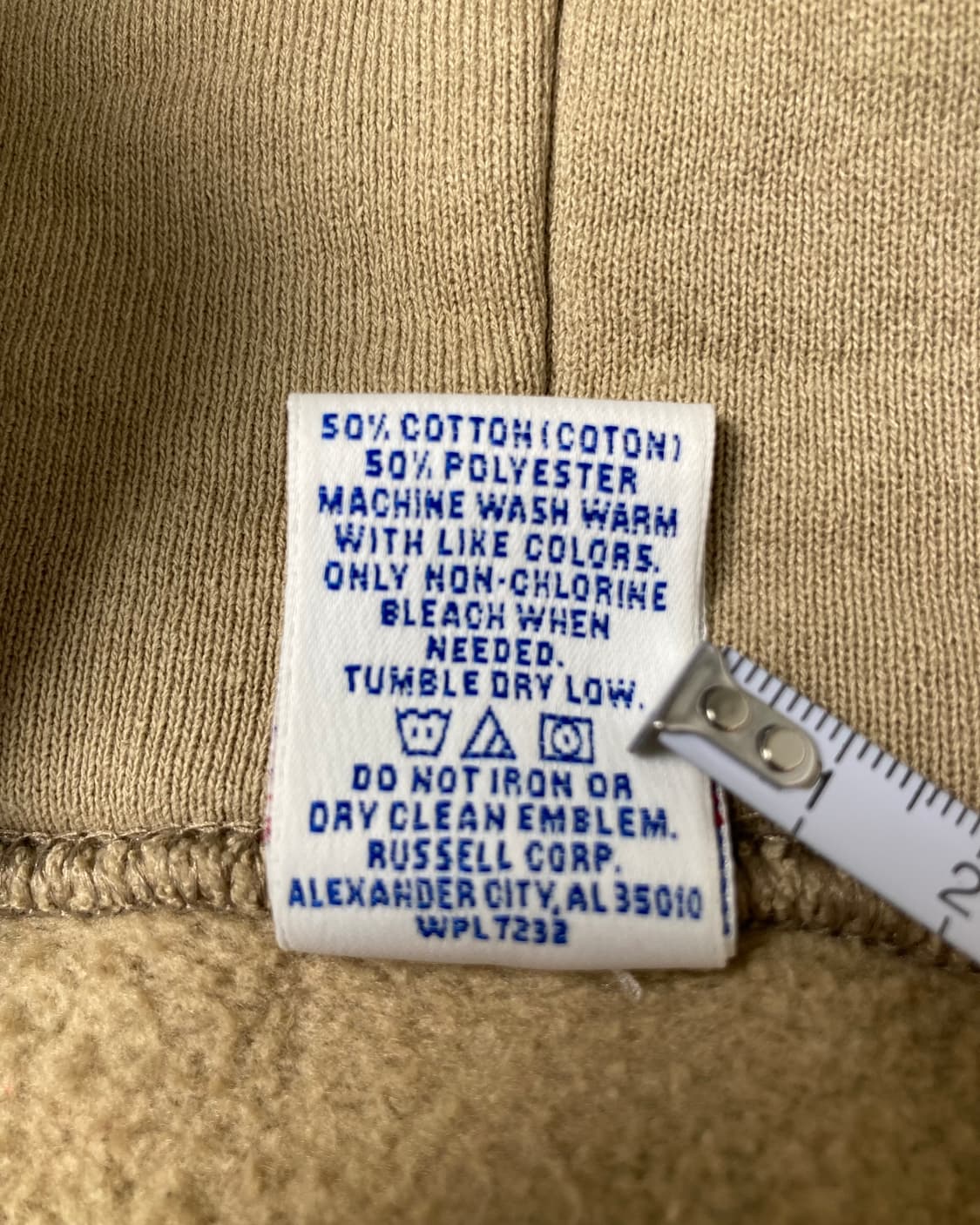 90s Russell Zip Up Hoodie (beige) 상품이미지4