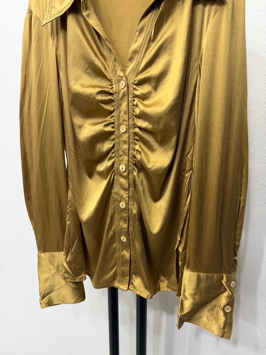 정품) MARLY'S  이태리 실크 셔츠 블라우스 42 상품이미지3