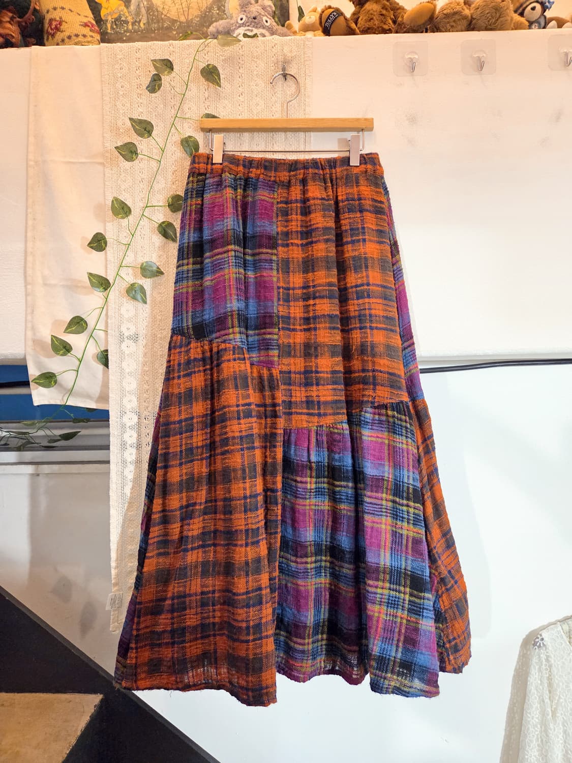 패치워크 롱스커트 상품이미지1