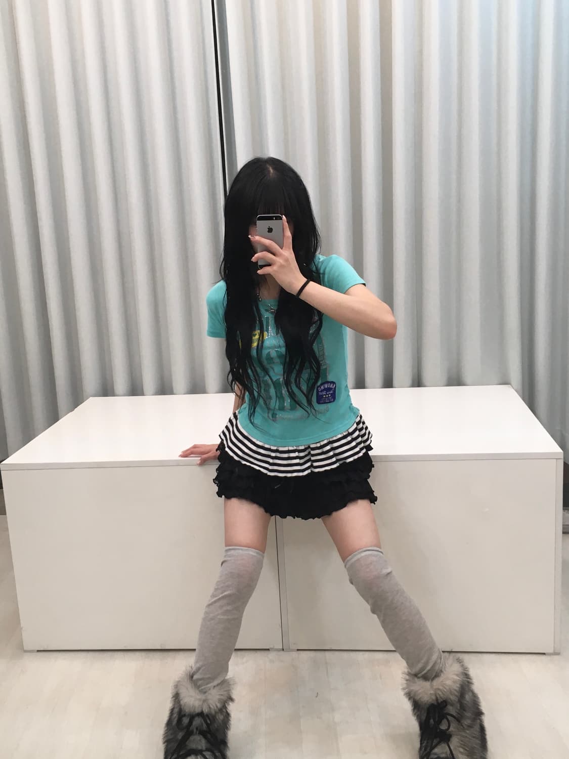 장미 러플 캉캉 스커트 상품이미지4